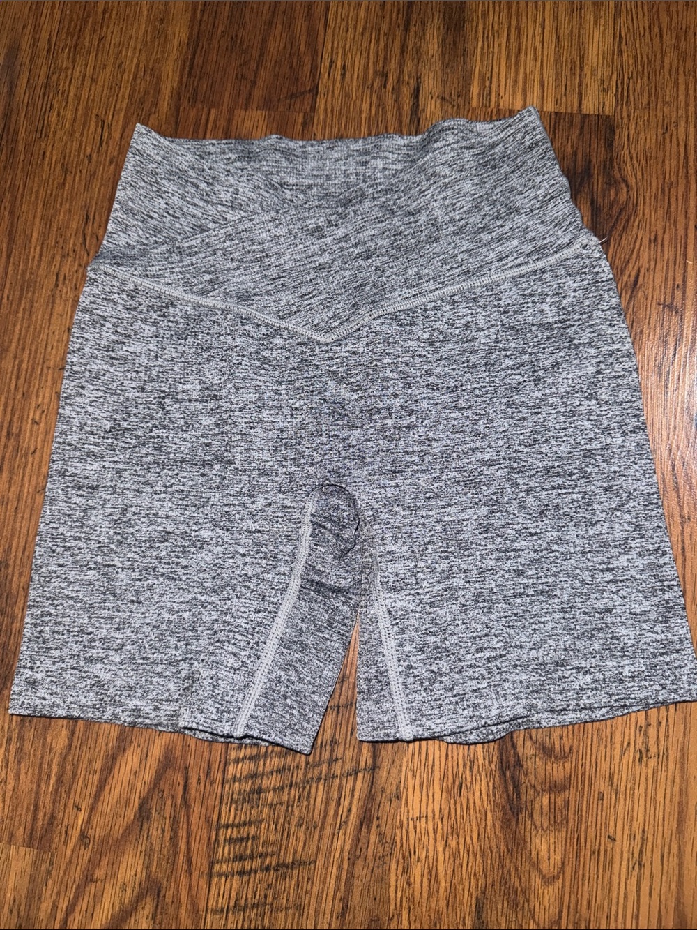 Colsie Heather Gray High-Waist Bike Shorts 18.T